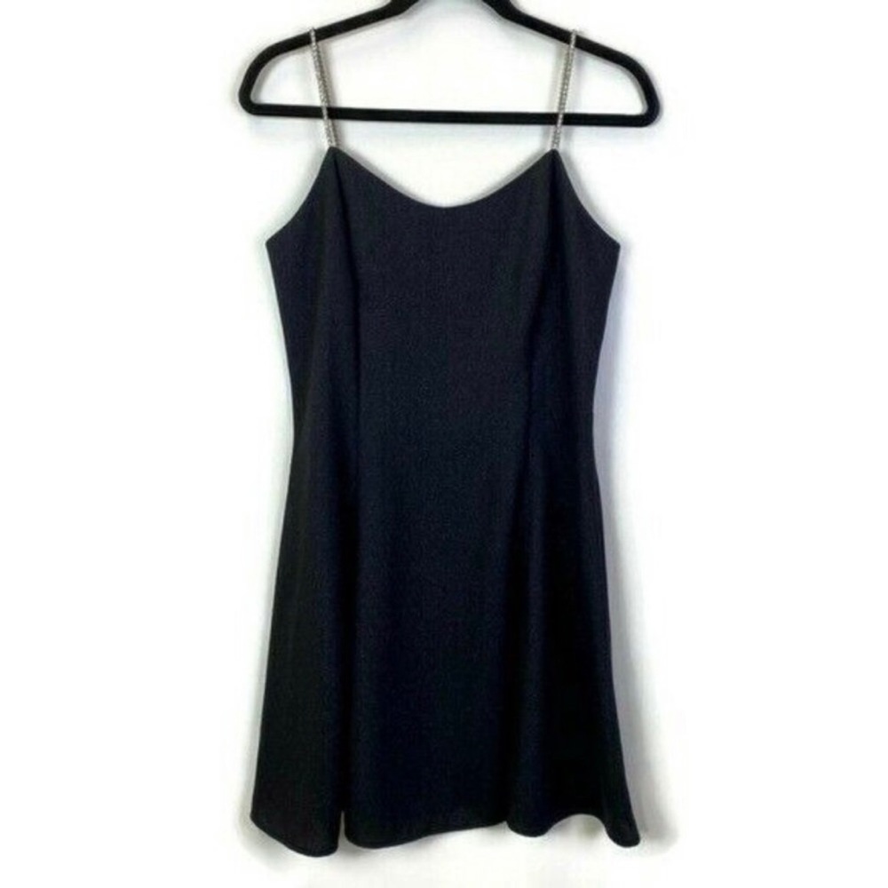 gunne sax vintage black shimmer dress